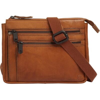 SPIKES & SPARROW Cognac Leder Umhängetasche - Tasche SPIKES & SPARROW Cognac Leder Umhängetasche - Tasche