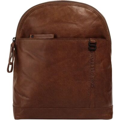 SPIKES & SPARROW Lederrucksack - Casual, Cognac, 23x27x10cm SPIKES & SPARROW Lederrucksack - Casual, Cognac, 23x27x10cm