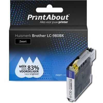Cartuccia inchiostro nero PrintAbout Brother LC-980BK - Compatibile Cartuccia inchiostro nero PrintAbout Brother LC-980BK - Compatibile