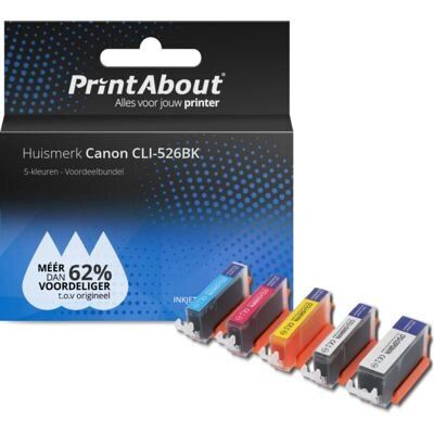 PrintAbout Cartouche d'Encre Multi-Couleurs CLI-526BK - Compatible Canon - Publicité PrintAbout Cartouche d'Encre Multi-Couleurs CLI-526BK - Compatible Canon - Publicité