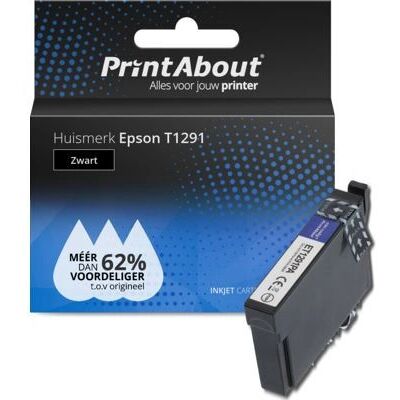 Cartouche d'encre PrintAbout T1291 - Noir Cartouche d'encre PrintAbout T1291 - Noir