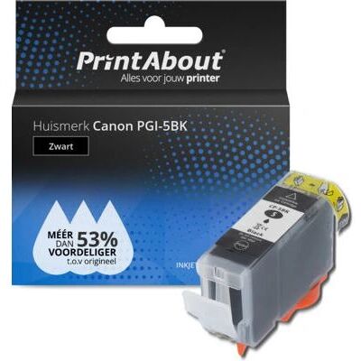 PrintAbout PGI-5BK Zwarte Inktcartridge - Printeraccessoire PrintAbout PGI-5BK Zwarte Inktcartridge - Printeraccessoire