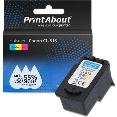 PrintAbout Cartouche d'encre multicolore CL-513 Grande capacité - Publicité PrintAbout Cartouche d'encre multicolore CL-513 Grande capacité - Publicité