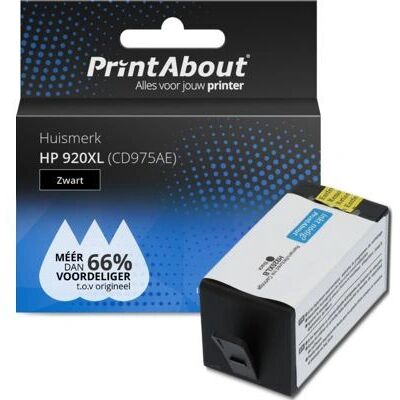 PrintAbout Cartuccia inchiostro nera HP 920XL - Alta capacità - Inchiostro per stampante PrintAbout Cartuccia inchiostro nera HP 920XL - Alta capacità - Inchiostro per stampante