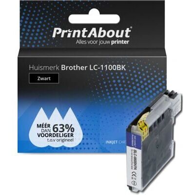 PrintAbout Cartuccia inchiostro LC-1100BK - Nero - Cartuccia per Brother PrintAbout Cartuccia inchiostro LC-1100BK - Nero - Cartuccia per Brother