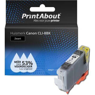 PrintAbout CLI-8BK Schwarz Tintenpatrone - Kompatibel mit Canon PrintAbout CLI-8BK Schwarz Tintenpatrone - Kompatibel mit Canon