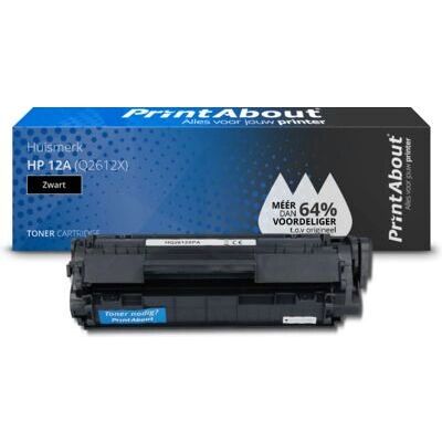 PrintAbout Q2612X Toner - Schwarz - Hohe Kapazität - Toner PrintAbout Q2612X Toner - Schwarz - Hohe Kapazität - Toner