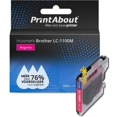 PrintAbout LC-1100M Magenta Tintenpatrone - Kompatibel mit Brother PrintAbout LC-1100M Magenta Tintenpatrone - Kompatibel mit Brother