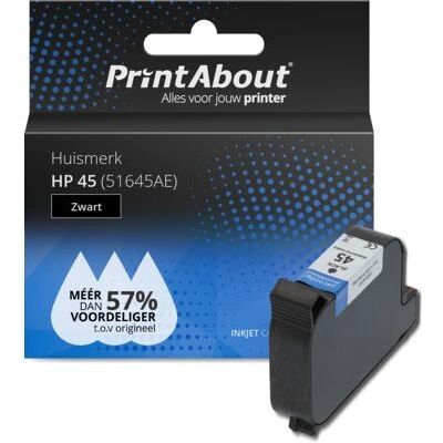PrintAbout cartouche d'encre HP 45 Noir - Compatible avec imprimantes HP PrintAbout cartouche d'encre HP 45 Noir - Compatible avec imprimantes HP