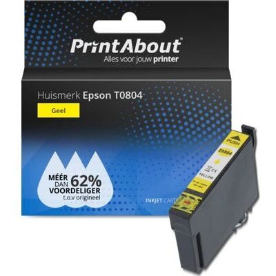 PrintAbout T0804 Gelbe Tintenpatrone - Kompatibel mit Epson PrintAbout T0804 Gelbe Tintenpatrone - Kompatibel mit Epson