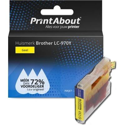 PrintAbout Druckerpatrone LC-970Y Gelb - Tintenpatrone für Brother PrintAbout Druckerpatrone LC-970Y Gelb - Tintenpatrone für Brother