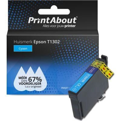 PrintAbout T1302 Tintenpatrone - Cyan kompatibel mit Epson PrintAbout T1302 Tintenpatrone - Cyan kompatibel mit Epson