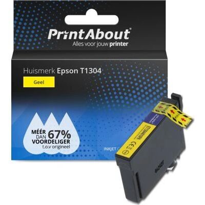 PrintAbout Cartuccia d'inchiostro Gialla T1304 - Compatibile Epson PrintAbout Cartuccia d'inchiostro Gialla T1304 - Compatibile Epson