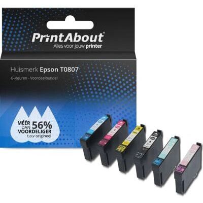 PrintAbout T0807-PA Tintenpatrone - 6-farbig kompatibel Druckkosten sparen PrintAbout T0807-PA Tintenpatrone - 6-farbig kompatibel Druckkosten sparen