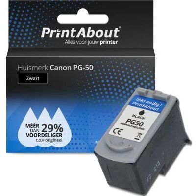 PrintAbout Cartouche d'Encre PG-50 - Noir - Cartouche d'encre PrintAbout Cartouche d'Encre PG-50 - Noir - Cartouche d'encre