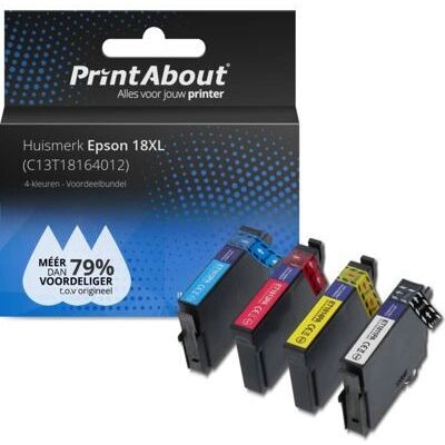 PrintAbout C13T18164012 - Cartouche d'encre à haute capacité - Compatible Epson PrintAbout C13T18164012 - Cartouche d'encre à haute capacité - Compatible Epson