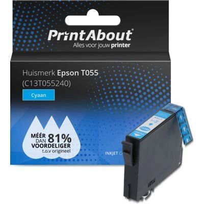 PrintAbout C13T055240 Druckerpatrone Cyan - Kompatibel mit Epson PrintAbout C13T055240 Druckerpatrone Cyan - Kompatibel mit Epson
