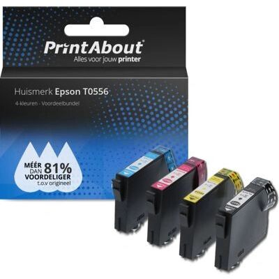 PrintAbout T0556 Mehrfarben-Tintenpatrone - Epson Kompatibel 4er-Pack PrintAbout T0556 Mehrfarben-Tintenpatrone - Epson Kompatibel 4er-Pack