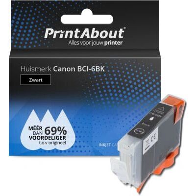 PrintAbout BCI-6BK Tintenpatrone - Schwarz - Druckerzubehör für Canon PrintAbout BCI-6BK Tintenpatrone - Schwarz - Druckerzubehör für Canon