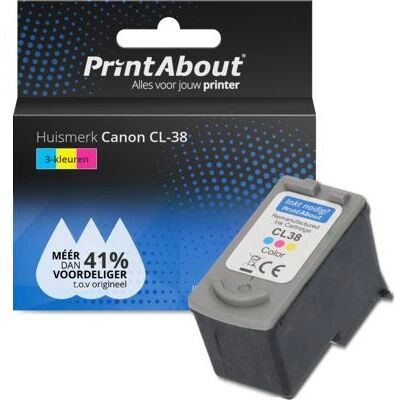 Cartouche d'encre PrintAbout CL-38 - 3 couleurs pour Canon - Publicité Cartouche d'encre PrintAbout CL-38 - 3 couleurs pour Canon - Publicité