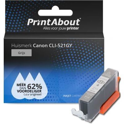 PrintAbout CLI-521GY Grau Druckerpatrone - Kompatibel mit Canon PrintAbout CLI-521GY Grau Druckerpatrone - Kompatibel mit Canon