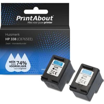 PrintAbout C8765EE - Cartuccia inchiostro nera - Compatibile HP 338 - Confezione da 2 PrintAbout C8765EE - Cartuccia inchiostro nera - Compatibile HP 338 - Confezione da 2