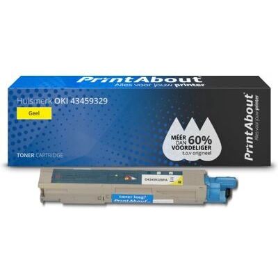 Toner Jaune 43459329 PrintAbout - Compatible avec OKI - Publicité Toner Jaune 43459329 PrintAbout - Compatible avec OKI - Publicité
