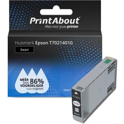 PrintAbout T70214010 Tintenpatrone - Schwarz - Kompatibel mit Epson PrintAbout T70214010 Tintenpatrone - Schwarz - Kompatibel mit Epson