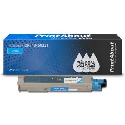 PrintAbout 43459331 Cyan Toner - Kompatibel mit OKI PrintAbout 43459331 Cyan Toner - Kompatibel mit OKI