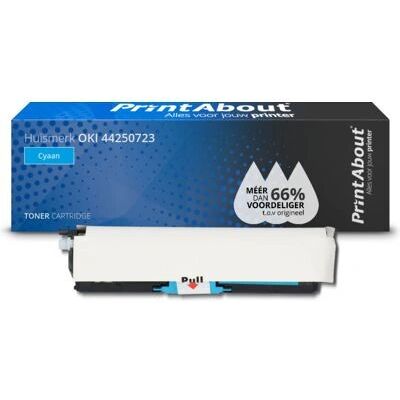 PrintAbout Toner Cyan Compatible avec OKI 44250723 - Publicité PrintAbout Toner Cyan Compatible avec OKI 44250723 - Publicité