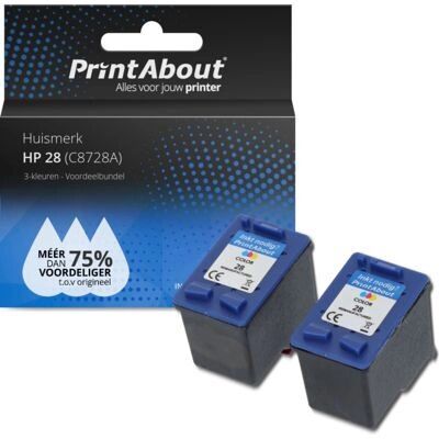 PrintAbout C8728A - Cartouche d'encre 3 couleurs - Pack de 2 - Compatible HP 28 - Publicité PrintAbout C8728A - Cartouche d'encre 3 couleurs - Pack de 2 - Compatible HP 28 - Publicité