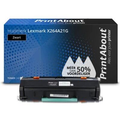 PrintAbout X264A21G Toner - Schwarz - Kompatibel mit Lexmark PrintAbout X264A21G Toner - Schwarz - Kompatibel mit Lexmark