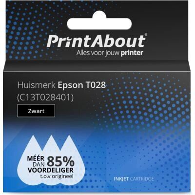PrintAbout Druckerpatrone C13T028401 - Schwarz - Tintenpatrone PrintAbout Druckerpatrone C13T028401 - Schwarz - Tintenpatrone