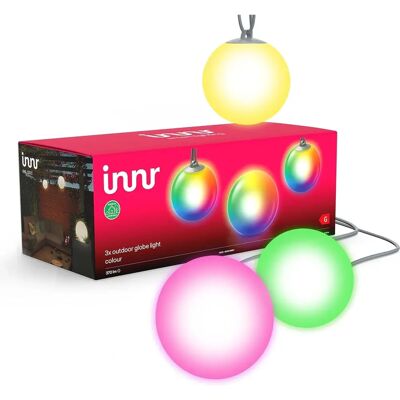 Lumière Globe Extérieure Innr - RGBW - Pack de 3 - Étanche IP65 - Lumière extérieure intelligente - Publicité Lumière Globe Extérieure Innr - RGBW - Pack de 3 - Étanche IP65 - Lumière extérieure intelligente - Publicité