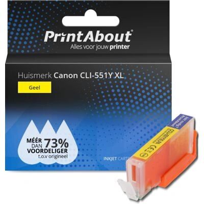 Cartouche d'encre jaune haute capacité CLI-551Y XL PrintAbout Cartouche d'encre jaune haute capacité CLI-551Y XL PrintAbout