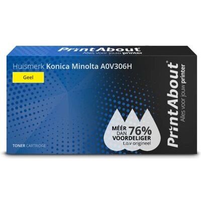PrintAbout A0V306H Toner - Gelb - Hohe Kapazität - Kompatibel mit Konica Minolta PrintAbout A0V306H Toner - Gelb - Hohe Kapazität - Kompatibel mit Konica Minolta