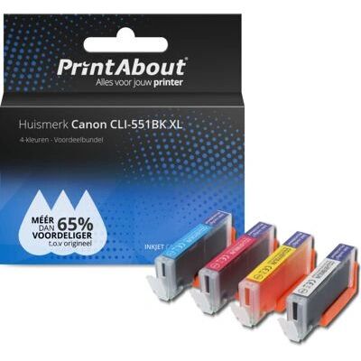 PrintAbout Cartouche d'encre compatible Canon CLI-551 BK XL - Grande capacité - Publicité PrintAbout Cartouche d'encre compatible Canon CLI-551 BK XL - Grande capacité - Publicité