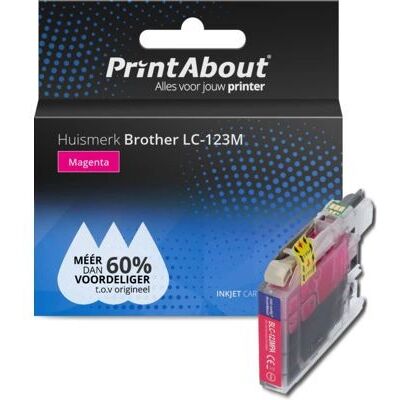 PrintAbout Cartouche d'encre Magenta LC-123M PrintAbout Cartouche d'encre Magenta LC-123M