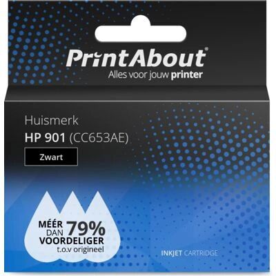 PrintAbout CC653AE Schwarz Tintenpatrone - Druckerpatrone für HP 901 PrintAbout CC653AE Schwarz Tintenpatrone - Druckerpatrone für HP 901