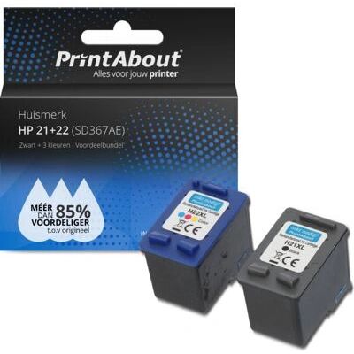 Cartouche d'encre PrintAbout HP 21 SD367AE - Pack multiple Cartouche d'encre PrintAbout HP 21 SD367AE - Pack multiple