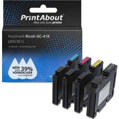 PrintAbout GC-41K - 4-färgad kompatibel Ricoh-Patronen PrintAbout GC-41K - 4-färgad kompatibel Ricoh-Patronen