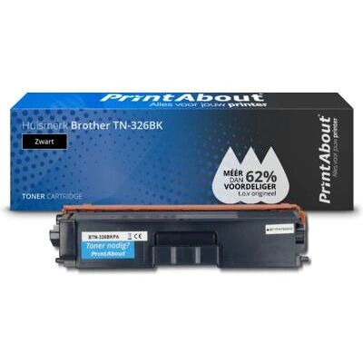 PrintAbout Cartouche de toner TN-326BK - Noir - Grande capacité - Publicité PrintAbout Cartouche de toner TN-326BK - Noir - Grande capacité - Publicité