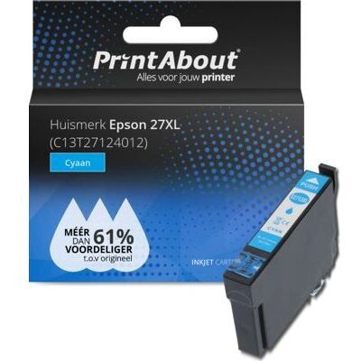 Cartouche d'encre PrintAbout C13T27124012 - Cyan Haute Capacité - Pour Epson - Publicité Cartouche d'encre PrintAbout C13T27124012 - Cyan Haute Capacité - Pour Epson - Publicité