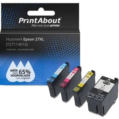 PrintAbout Epson 27XL Druckerpatrone - Hohe Kapazität - 4-Farben - Mehrpack PrintAbout Epson 27XL Druckerpatrone - Hohe Kapazität - 4-Farben - Mehrpack
