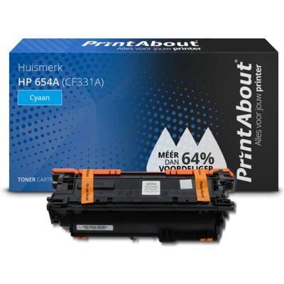 PrintAbout CF331A Toner Cyan - Pour HP 654A - Publicité PrintAbout CF331A Toner Cyan - Pour HP 654A - Publicité