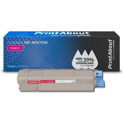 PrintAbout Druckerzubehör 46507506 Toner - Magenta - Kompatibel mit OKI PrintAbout Druckerzubehör 46507506 Toner - Magenta - Kompatibel mit OKI
