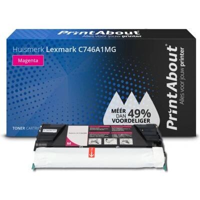 PrintAbout C746A1MG Magenta Toner - Kompatibel mit Lexmark PrintAbout C746A1MG Magenta Toner - Kompatibel mit Lexmark