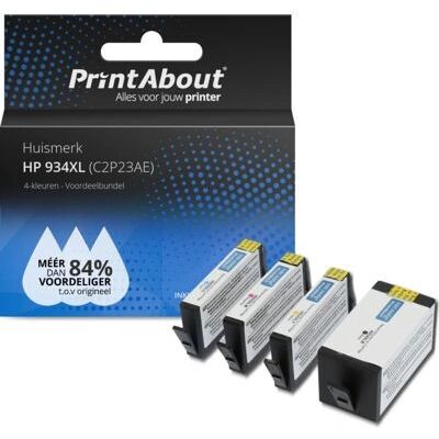 PrintAbout C2P23AE - Cartouche d'encre XL pour HP 934/935XL - Pack 4 couleurs - Publicité PrintAbout C2P23AE - Cartouche d'encre XL pour HP 934/935XL - Pack 4 couleurs - Publicité