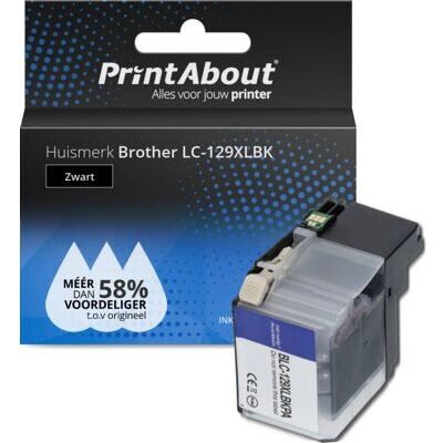 PrintAbout LC-129XLBK Tintenpatrone - Hochkapazität Schwarz - Kompatibel mit Brother PrintAbout LC-129XLBK Tintenpatrone - Hochkapazität Schwarz - Kompatibel mit Brother
