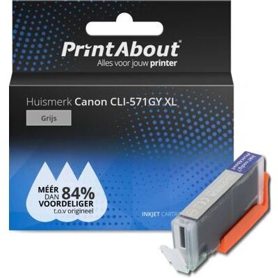 PrintAbout PrintAbout CLI-571GY XL Tintenpatrone - Grau - Hochkapazität - Tintenpatrone für Canon PrintAbout PrintAbout CLI-571GY XL Tintenpatrone - Grau - Hochkapazität - Tintenpatrone für Canon